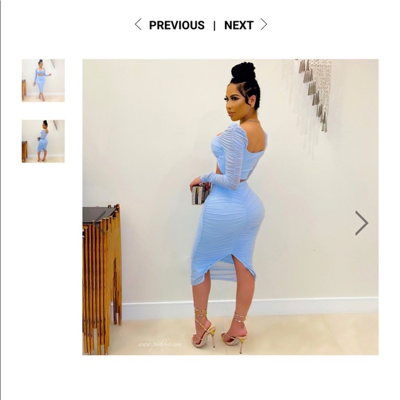 Janel rushed midi skirt set - Picture 7 of 7